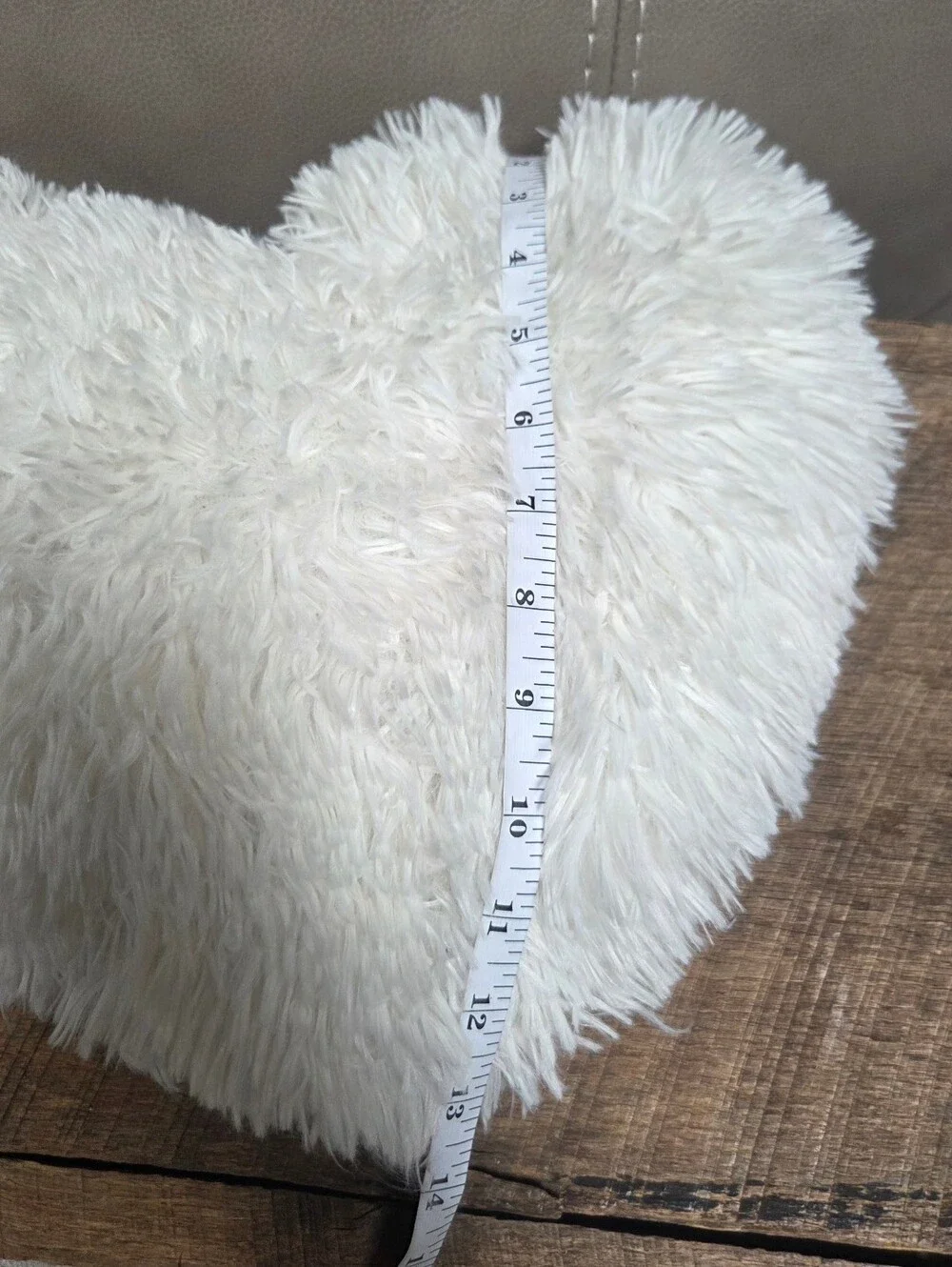Super Soft Plush Heart Throw Pillows Duo - Pink and Creamy White ~ Bin 1D